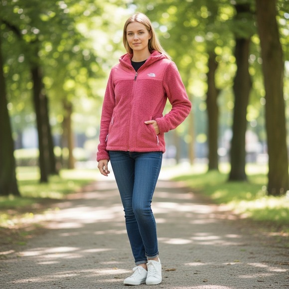 The North Face Jackets & Blazers - North Face Womens Osito Hooded Jacket Pink